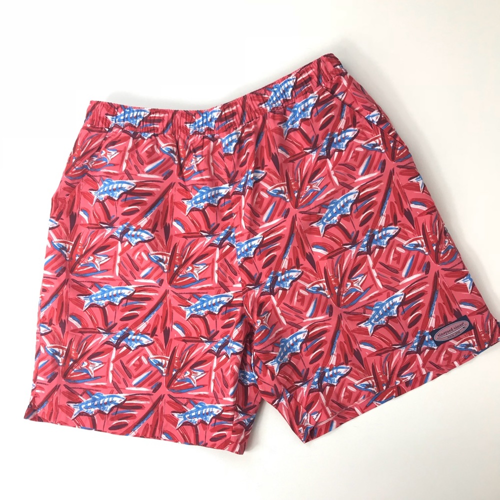 NEW Vineyard Vines Batik Fish Swim Trunks - Picture 2 of 5